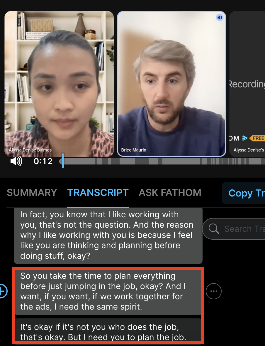 Client testimonial about strategic planning and trust